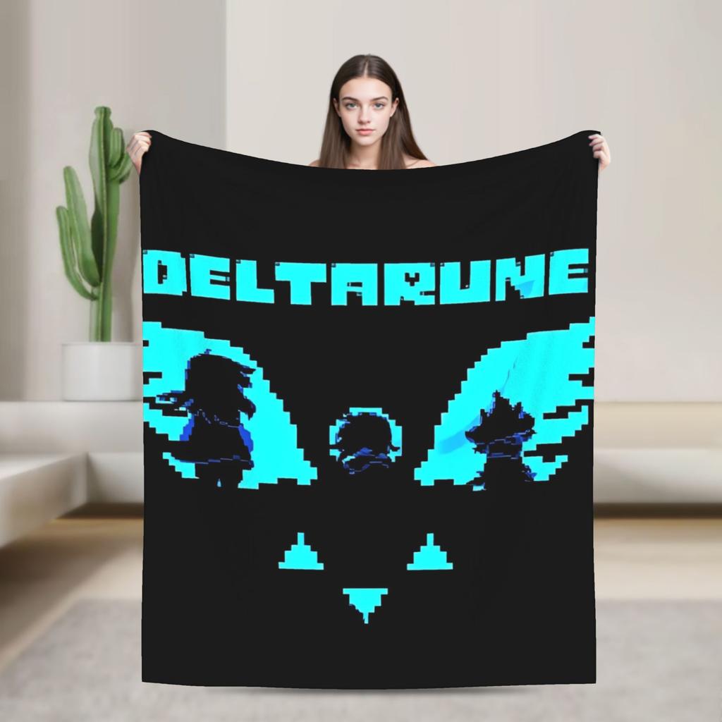 Delta Rune Kris Deltarune Blankets Wool Novelty Soft Throw Blankets for Bed Sofa Summer