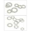 100Pcs M3-M16 Galvanized Carbon Steel Internal Toothed Lock Washers for Electrical Equipment Installation Repairs