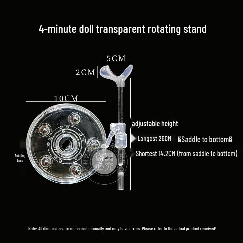 Adjustable Stainless Steel Doll Stand for 30cm to 60cm BJD Dolls with Multiple Support Points