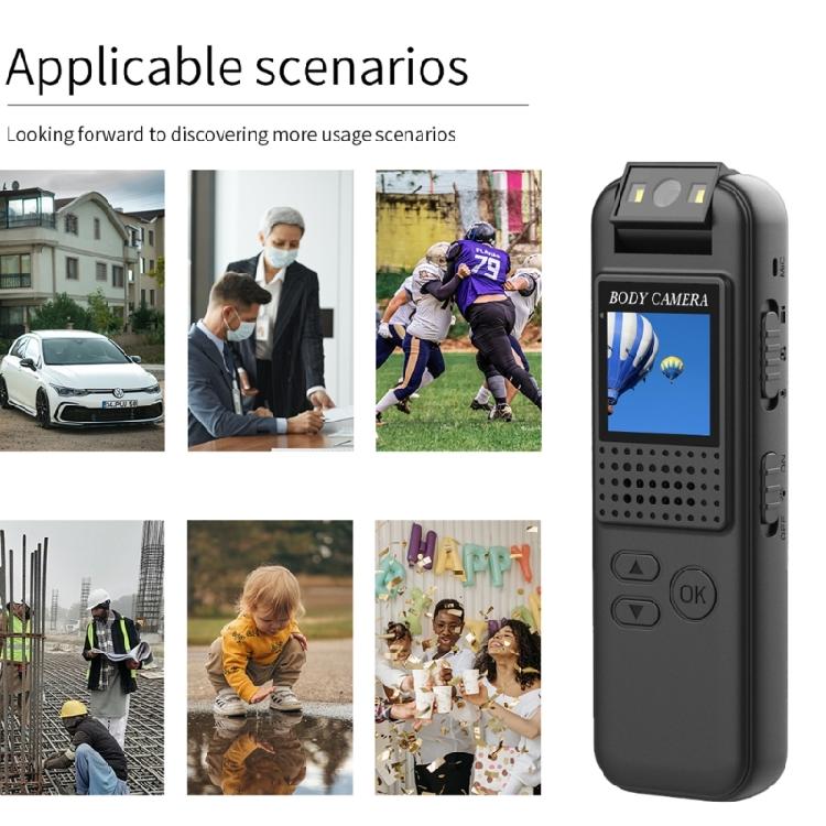CS08 600mAh Battery Back Clip Video Camcorder Mini Body Camera for Work Offices