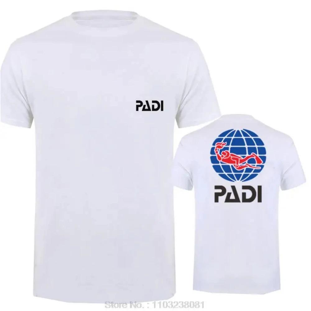 Scuba Driver Padi T-Shirt Men Casual Cotton Tshirt Hip Hop T Shirt Short Sleeve Tops Tees Men's Clothing Fashion Streetwear