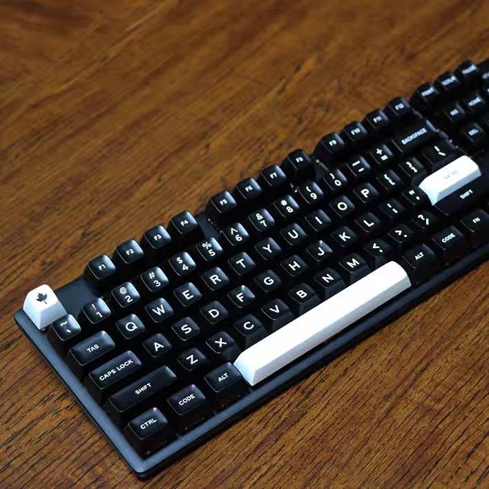 173 Keys WOB SA Profile Minimalist Style Key caps Double Shot ABS Keycaps for Cherry Gateron MX Switches Mechanical Keyboard
