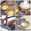 304 Stainless Steel Tart Ring 8pcs Heat-Resistant Perforated Cake Mousse Ring Round Ring Doughnut Tools for Cookies Tarts Pies