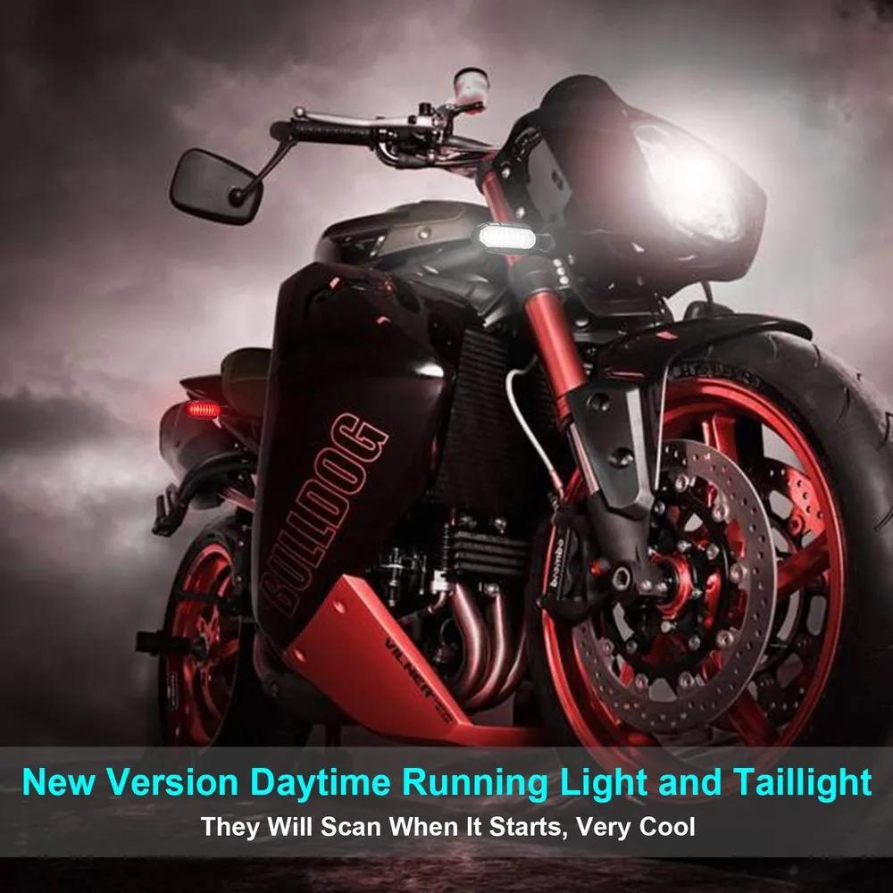 2PCS Smoke Motorcycle Directional Indicator Turn Signal Light 16 LED Flashing Rear Tail Brake Flasher Light DRL Lamp Motorcycle Turn Signal