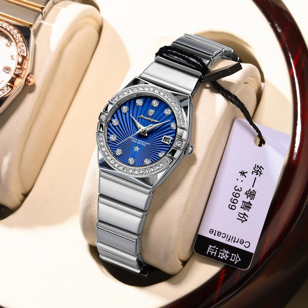 Swiss Womens Watch Waterproof Slim Quartz Watch With Date Function For Daily Use