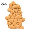 Christmas Cookie Mold Snowball Snowman Santa Claus Shaped Cutting Classic Design Festive DIY Biscuit for Holiday Party Baking Tool