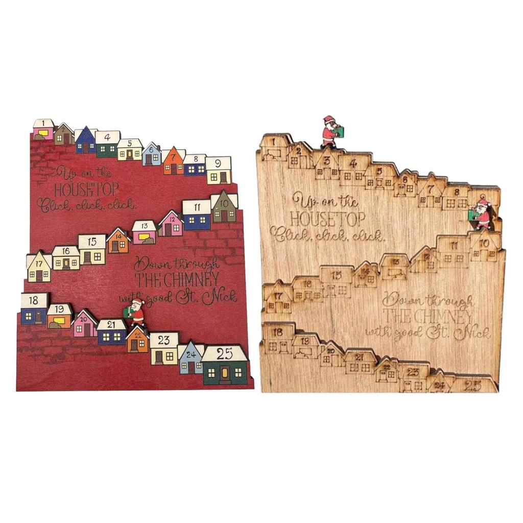 Advent Calendar, Xmas Decor, Christmas Wooden Advent Calendar