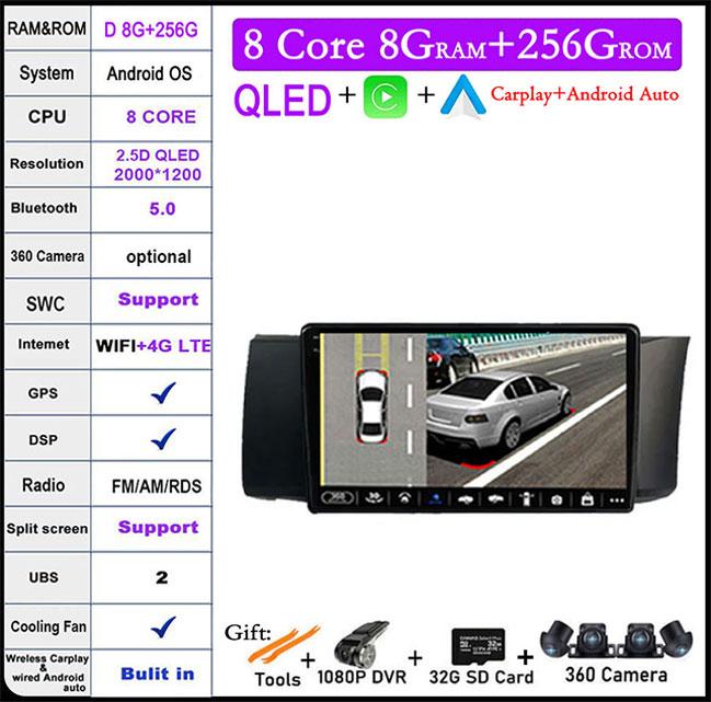 9 Inch RHD DSP Android 14 For Subaru BRZ 2012 - 2016 Car Carplay Stereo Wifi Navigation Player Autoradio Radio GPS Multimedia