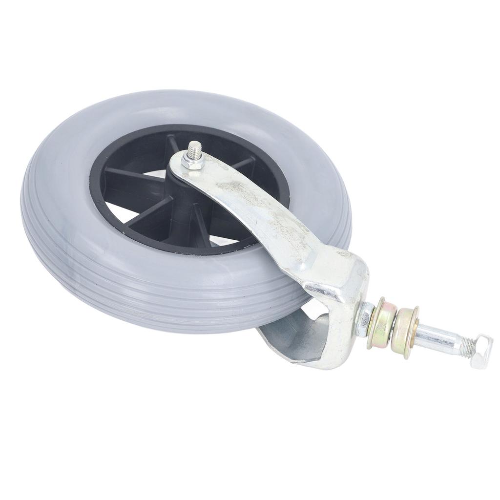 Wheelchair Wheel Grey 8 Inch Thickened Univrsal Solid PU Wheelchair Caster Replacement