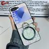 For Samsung Z Flip 7FE Ultra Thin Magnetic Finger Ring Shimmering Case For Samsung Z Flip 7 6 5 4 3 For Magsafe Shockproof Cover