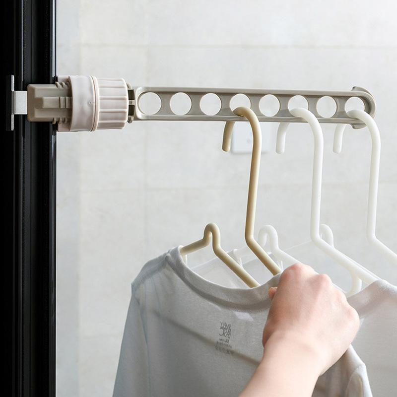 Drying Rack Balcony Clothes Drying Rack Wall Mounted Clothes Drying Rack Bathroom Drying Rack Indoor Space Saving 8 Holes