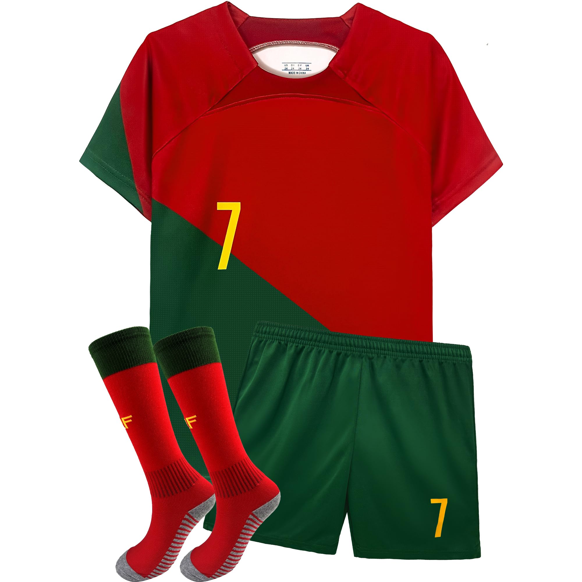 Boys Soccer Jerseys Training Uniform Soccer Jerseys for Kids Youth Soccer Fans Jerseys Gift Kit Set 100