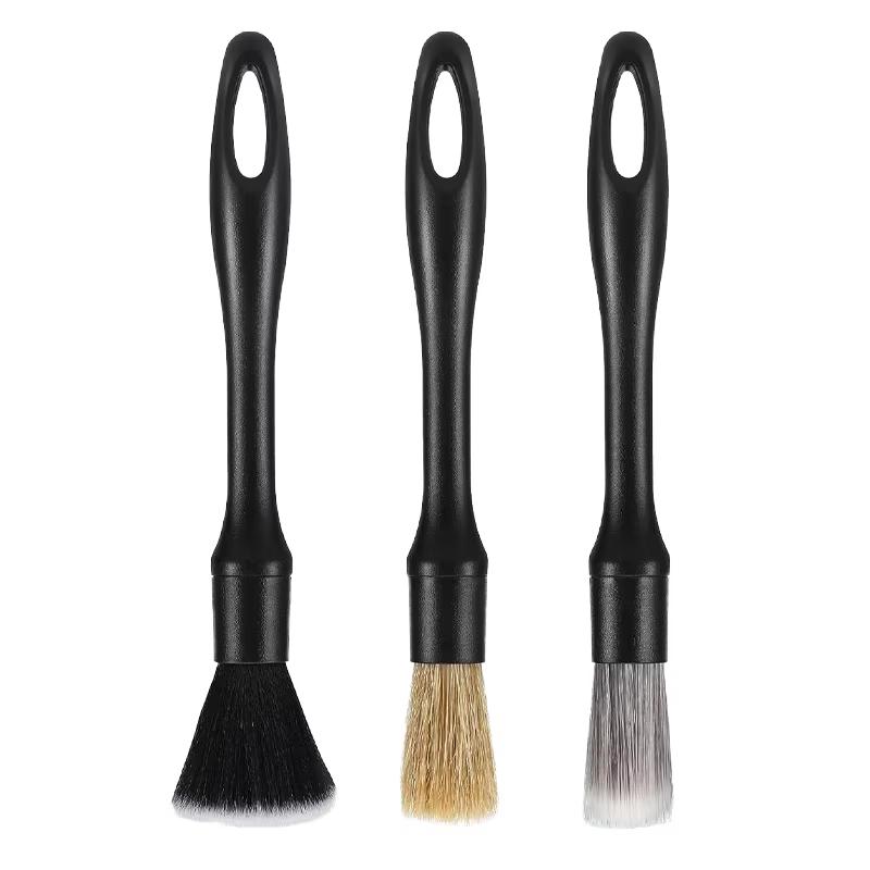 Hot Sale Soft Auto Interior Detail Brush Profession Car Cleaning Tool Multifunction Details Brush 3 Pcs Set Car Detailing Brush