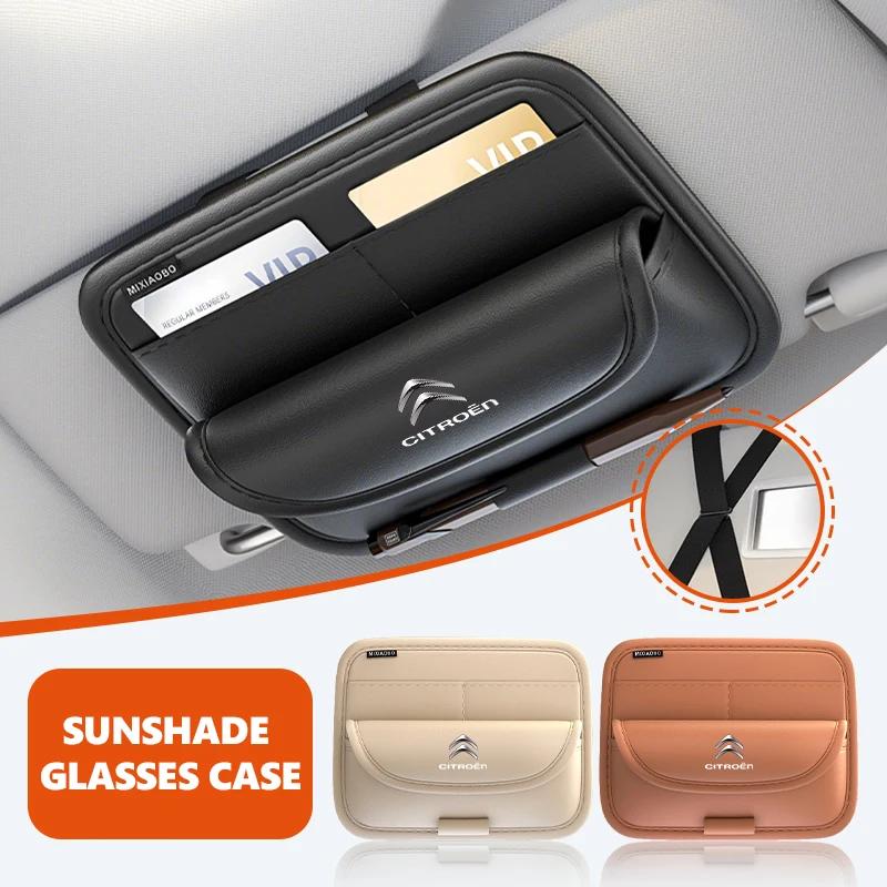 Car Sunshade Glasses Bag Sun Visor Card Organizer Storage Box For Citroen Grand Berlingo Jumper Celysee Xsara Picasso Aircross ajd256
