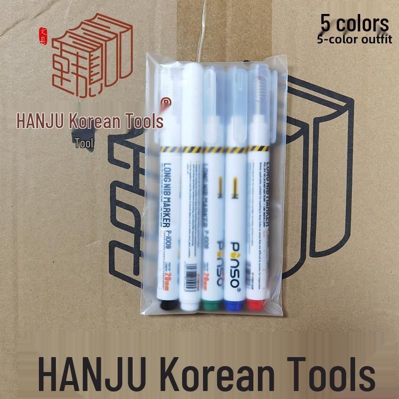 20mm Long Tip Oil-Based Quick-Dry Woodworking Marker Pen Set - Deep Hole, Resistant to Erasure.