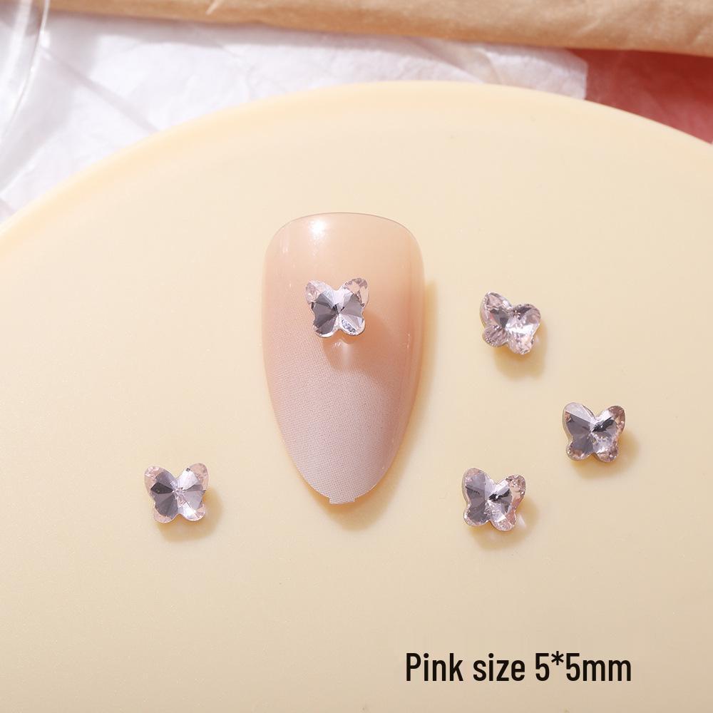 Nail Art Crystal K9 Rhinestone Butterfly Decorations, 5mm Aurora Glitter