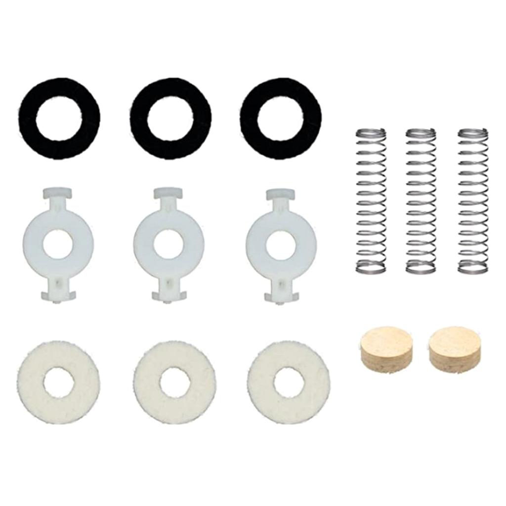 Trumpet Repair Set Trumpet Repair Part, Including Trumpet Valves Guide Felt Washer Water Key Cork Trumpet Valves Spring