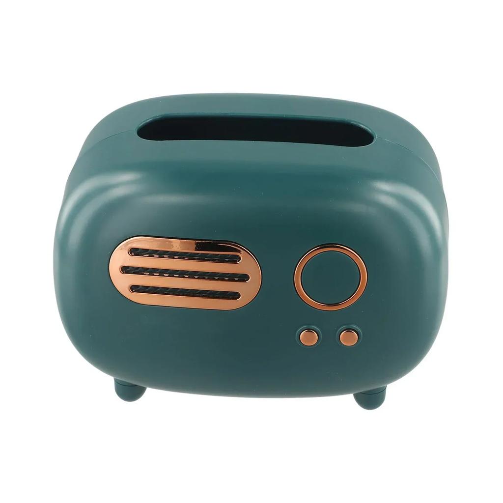 1pcs Radio Model Tissue Box Desktop Paper Holder Wet Wipes Decoration Box For Bathroom Vanity Countertops Bedroom Dressers