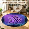Round Rug Custom NameJustin Bieber Pattern Non Slip Carpet Home Floor Decor