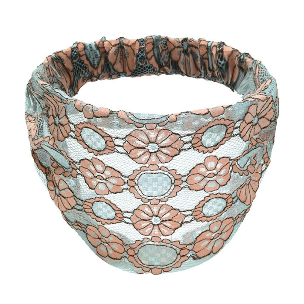 Hair Hoop Lace Hairbands Hollow Wide Side Head Wrap Fashion Mesh Flower Headband  Daily