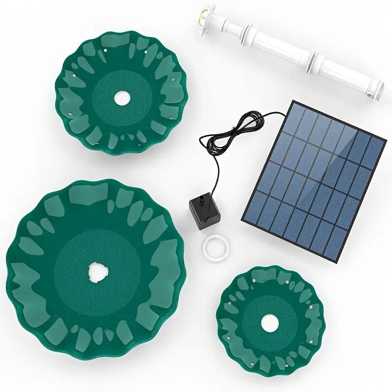 Solar Fountain Pump DIY 3.5W Solar Water Pump with 3 Tiers Birdbath Solar Fountain Detachable Solar Pump For Birdbath Fish