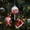 DIY Decor Cartoon Santa Claus Pendant Red&White Hanging Painted Ornaments  Xmas
