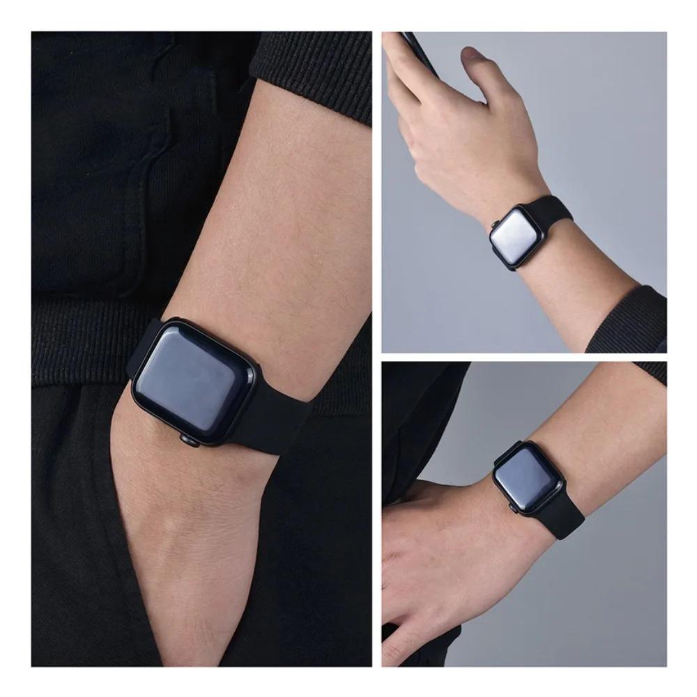 Silicone Band For Apple Watch Strap 49mm 46mm 44mm 45mm 40mm 41mm 42mm 38mm 45mm Sport Watchband for iWatch 11 10 9 8 7 6 5 4 SE 3