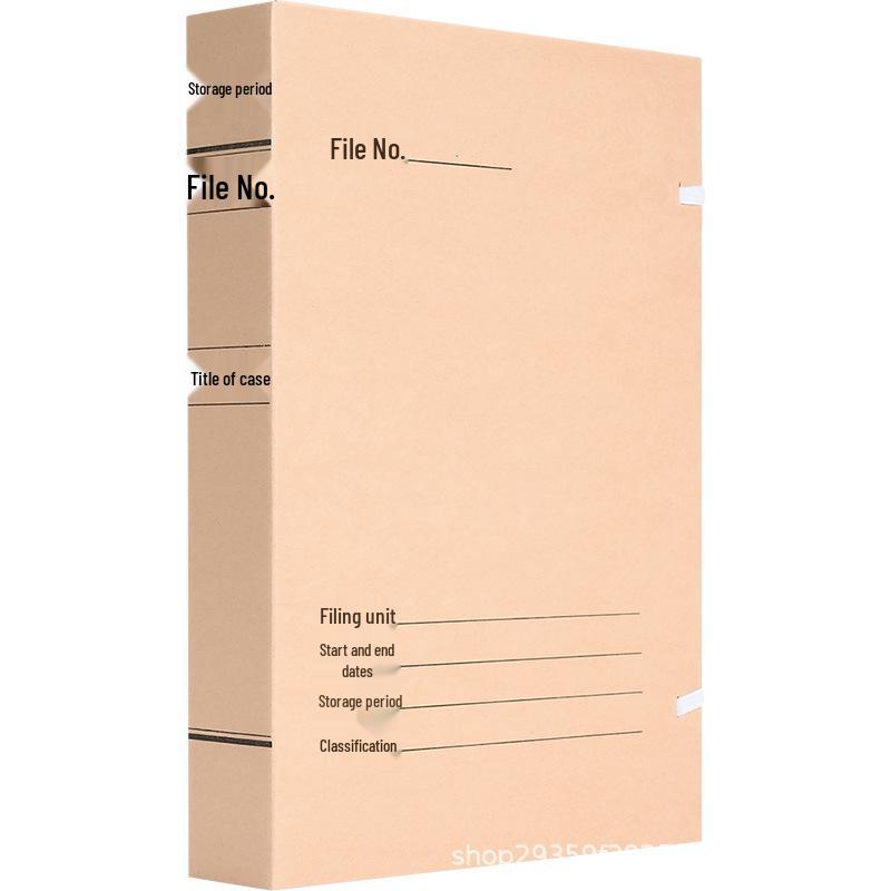 Pack of 10 Acid-Free Kraft Paper A4 Document Boxes - Thickened for Engineering and Construction Files