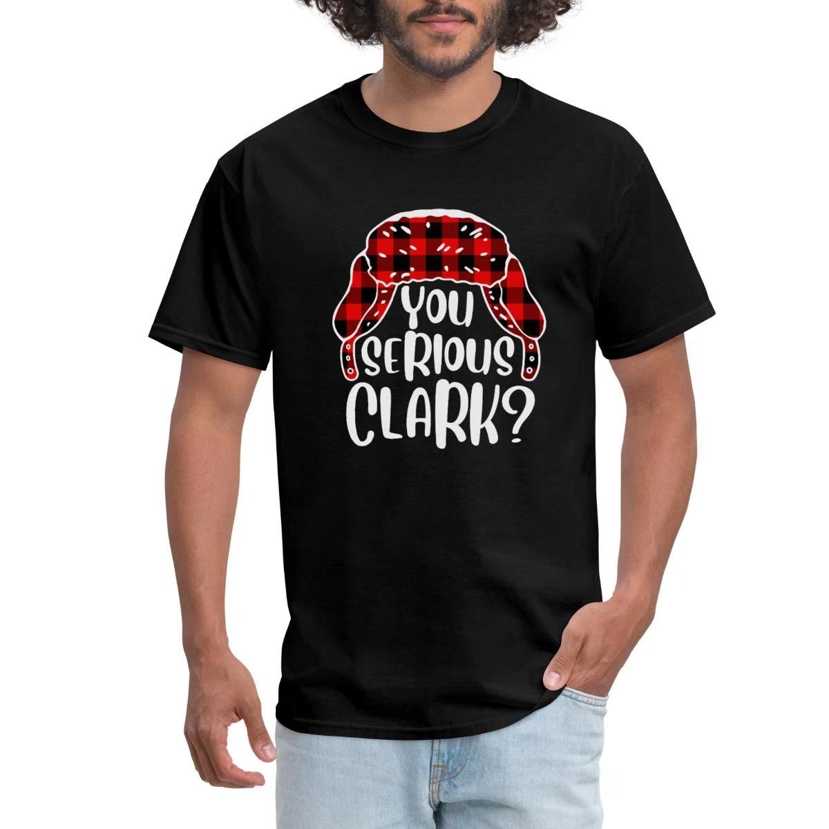 You Serious Clark | Funny Retro Christmas Movie Quote Men s T-Shirt L