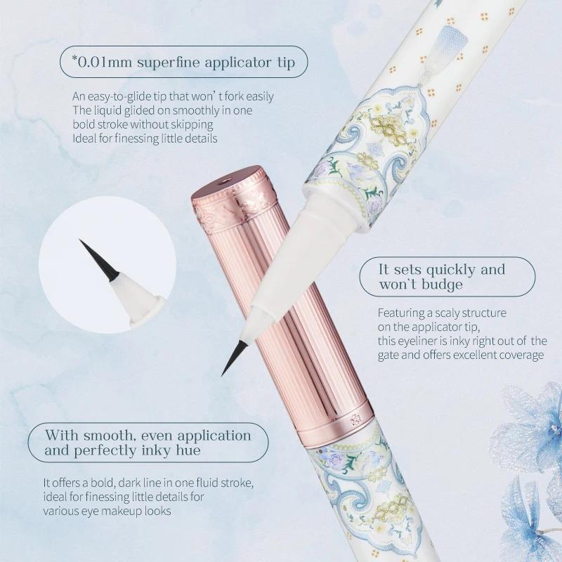 Flower Knows Kolekcja Chmurka Motyla Płynny Eyeliner Długotrwały Pisak Eyeliner Stempel Eyeliner Wodoodporny Makijaż