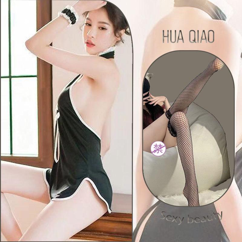 Sexy lingerie new classical cheongsam retro backless temptation uniform split fork women's flirting lingerie