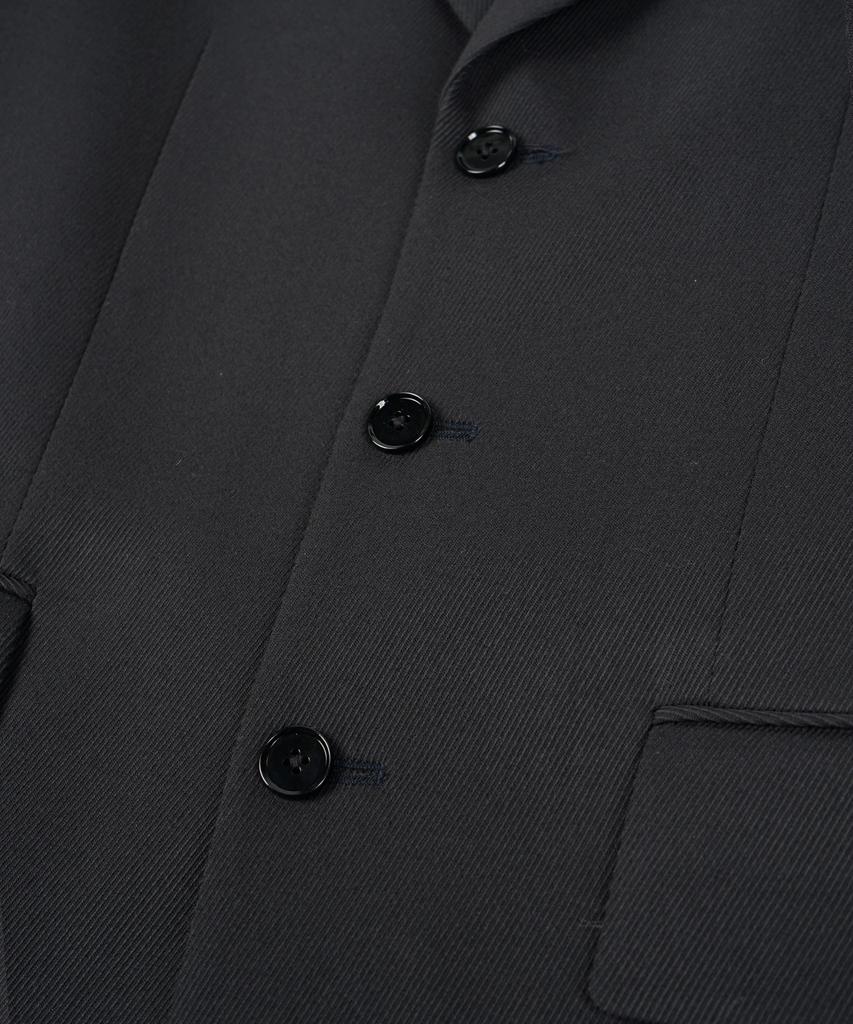 Birbante Twill 3-Button Setup Blazer Jacket - Charcoal