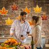 8 Stück Herbst Erntedank Ahornblatt Hängedekoration, Herbst Erntedank Anhänger, Hängedekoration