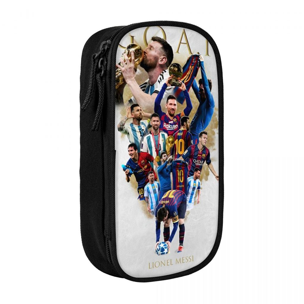 Lionel Pencil Case Lionel Messied Pencilcases Pen Box Kids Big Capacity Bags School Supplies Gifts Stationery