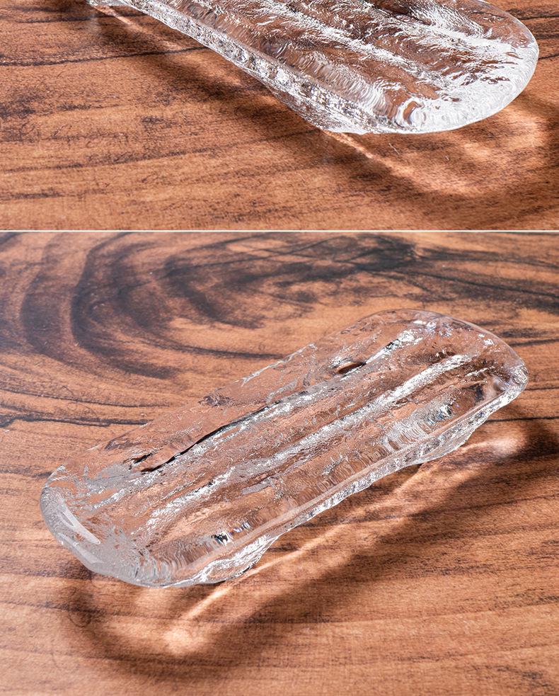 Sushi & Dessert Glass Plate - Rectangular INS Style for Home and Hotel Use