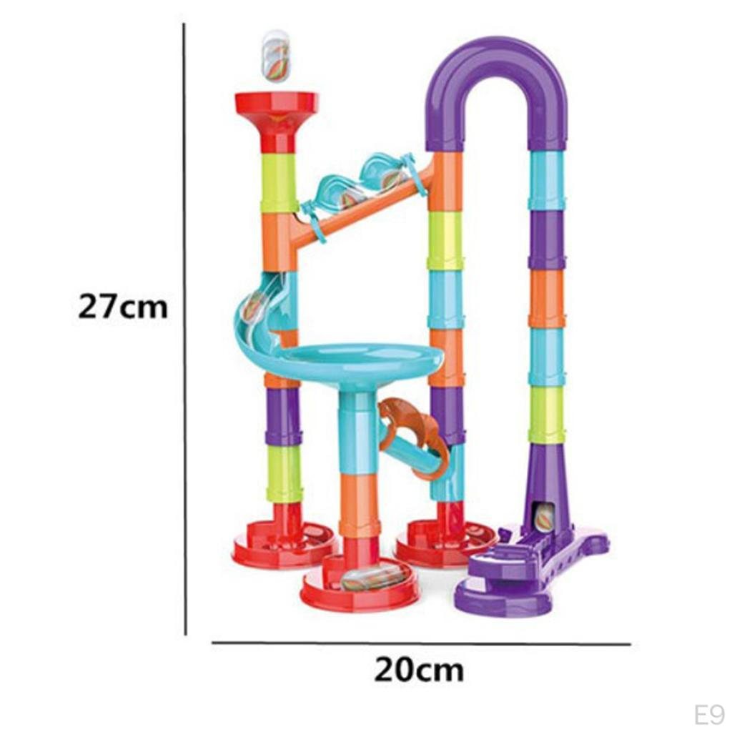 Track Toys Plastic Kids Maze Race DIY Bricks Assemble Kit Marbles Game Boys Girls Gifts