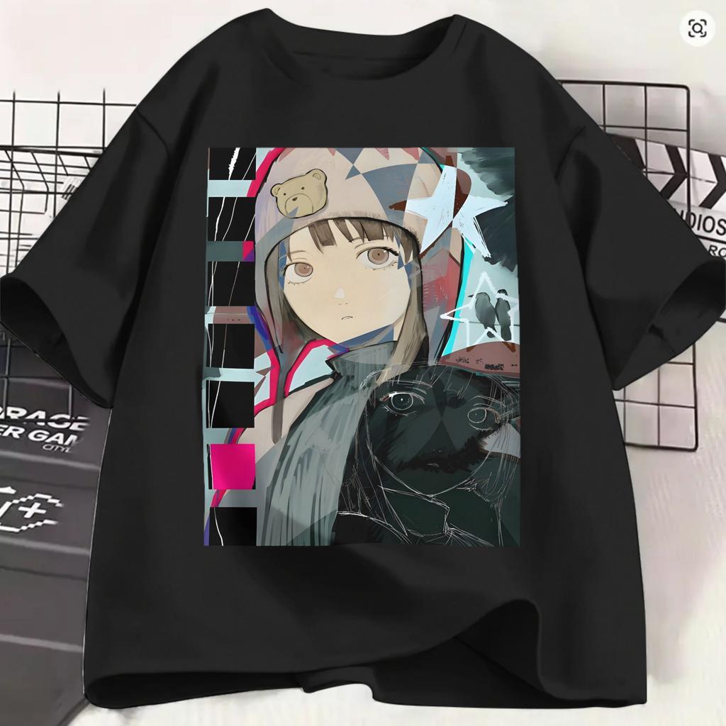 Serial Experiunisexts Lain Tshirt Summer 100 Cotton T Shirts For Unisexs Fashion Print Tshirt Short Sleeve Y2k Funny Tees