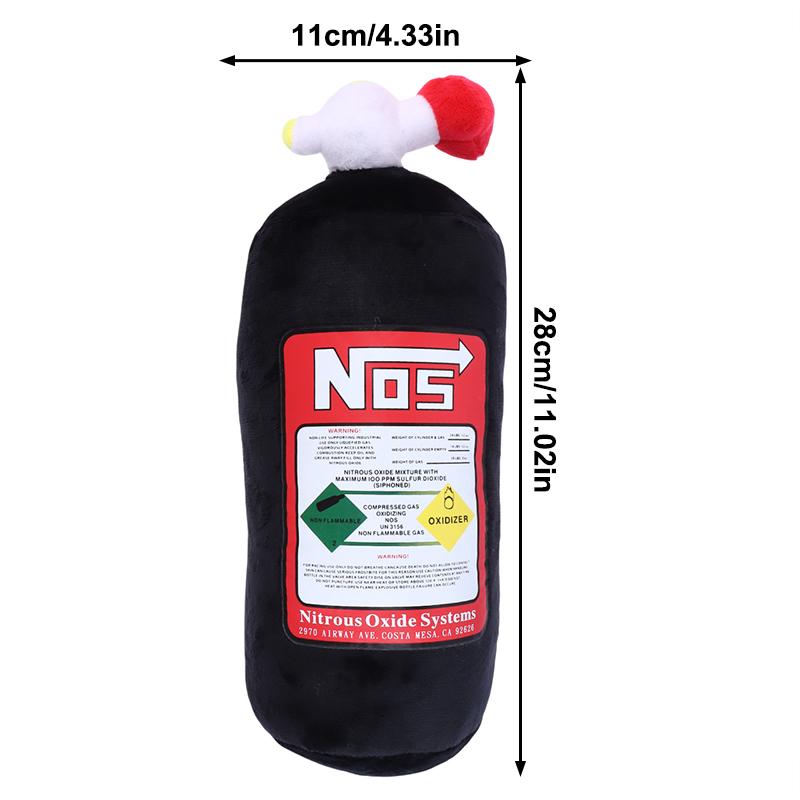NOS Bottle Style Car Neck Pillow Soft Plush Headrest Neck Support Cushion Creative Auto Seat Decor Accessories