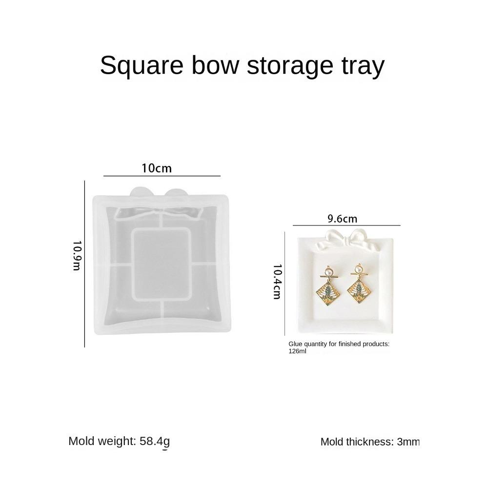 Vassoio portaoggetti rettangolare Stampo in silicone Stampi per colata in resina vuoti Decorazione della casa
