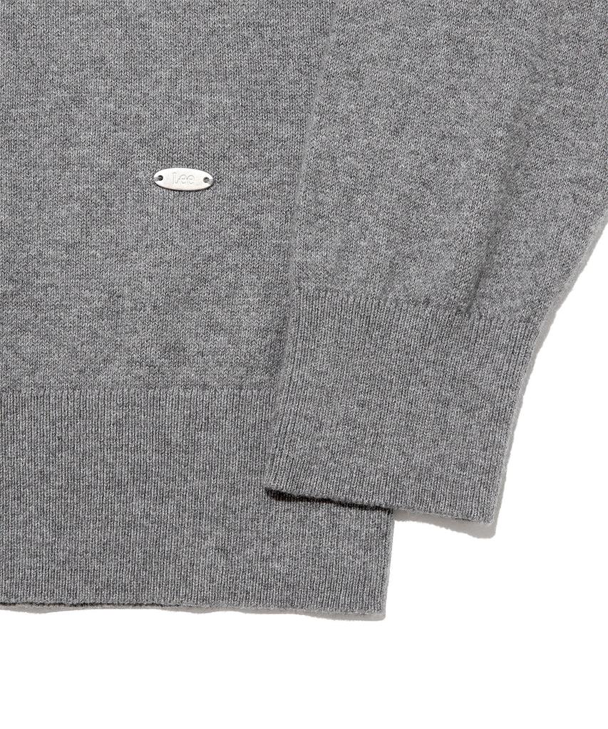 LEE Women'S Cotton Cashmere V-Neck Knit Gray
