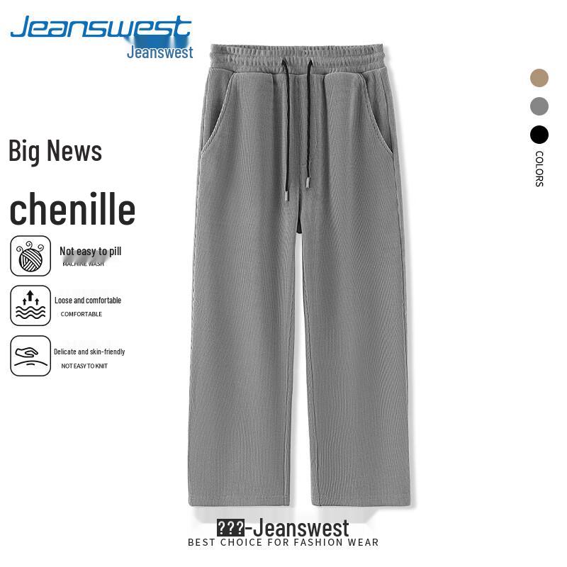 

Jeanswest Men s Chenille Drape Straight-Leg Casual Pants 3XL
