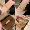Geometric Zircon Copper Coin Bracelet For Women Gift Gift Giving