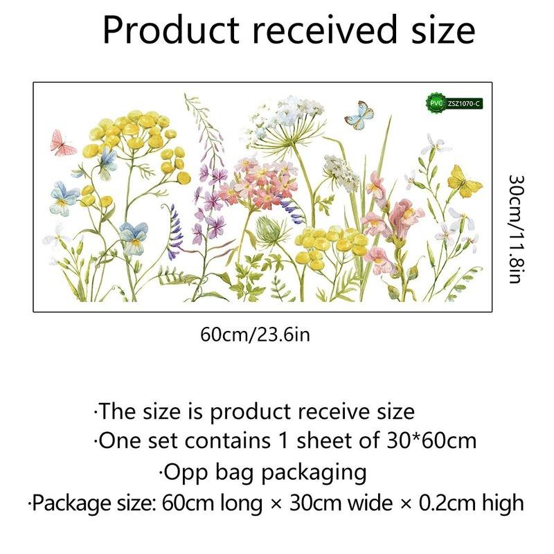 New Nordic  Flowers Wall Stickers for Living Room Bedroom Wall Decor Room Decoration Wall Decals Home Decor