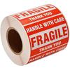 True-Ally 1 Roll Fragile Stickers - 3""x 2"" Strong Adhesive Red Fragile Labels Handle with Care Warning Stickers for Sh