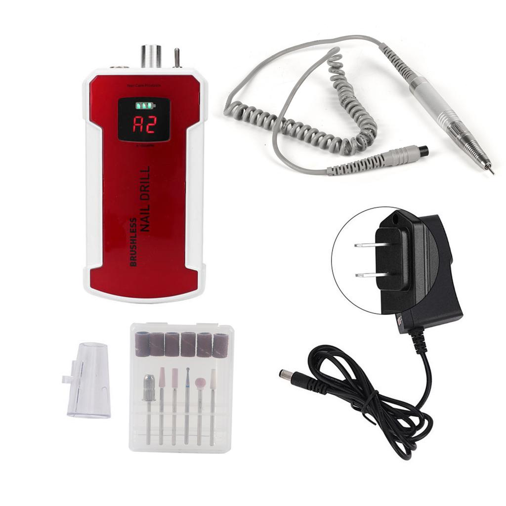 25000RPM Nail Grinding Polishing Machine Electric Nail Drill Tool Manicure Tools 100‑240V
