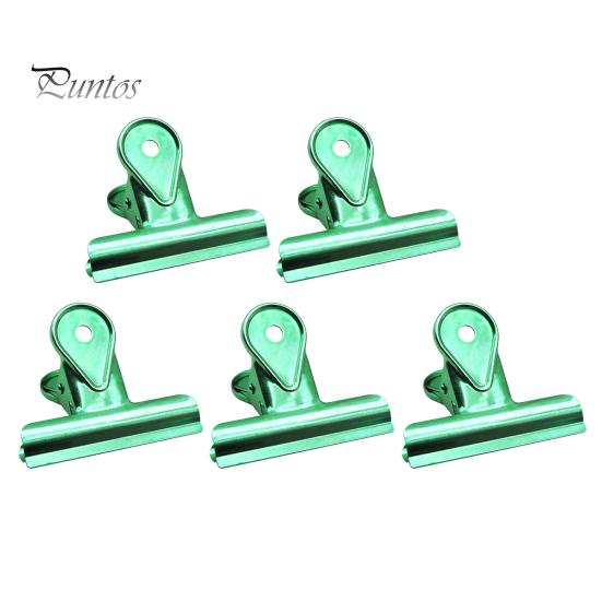 

5 шт. скрепок для бумаги в виде быка, красочные зажимы для папок, зажимы для денег, зажимы для бумаги в виде бульдога для домашнего офиса, школы, кухни, работы, художественных принадлежностей зелёный