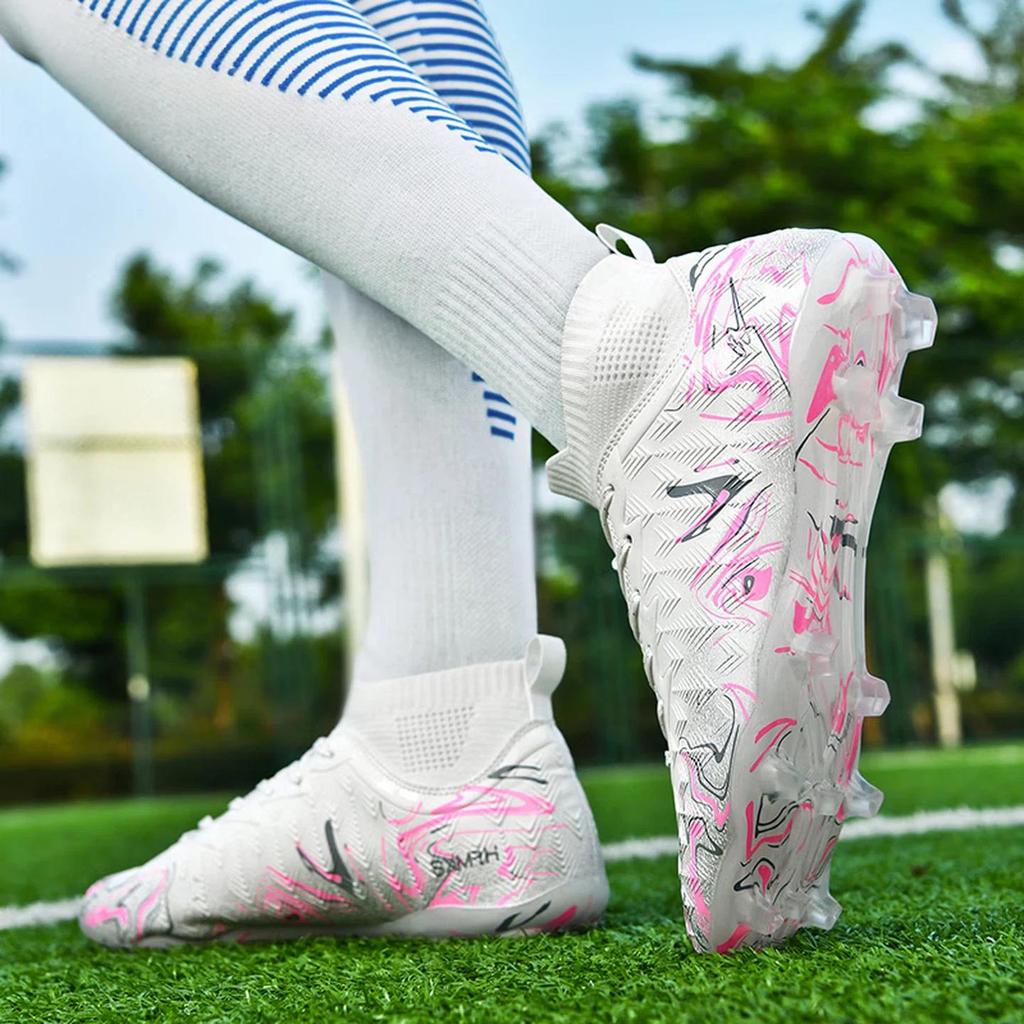 Men's High-Top Breathable Long Stud Professional Football Shoes