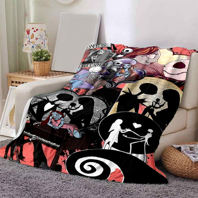 1pc Nightmare Before Christmas Soft Throw Blanket Flannel All Season Light Weight Living Room/Bedroom Warm Blanket. M7290162