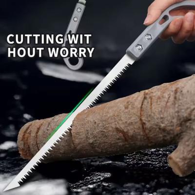 1pc Professional Woodworking Hand Saw, 340mm SK5 Steel Blade for Cutting Wood Wall Panels, TPR Non-Slip Handle, Garden DIY Tool