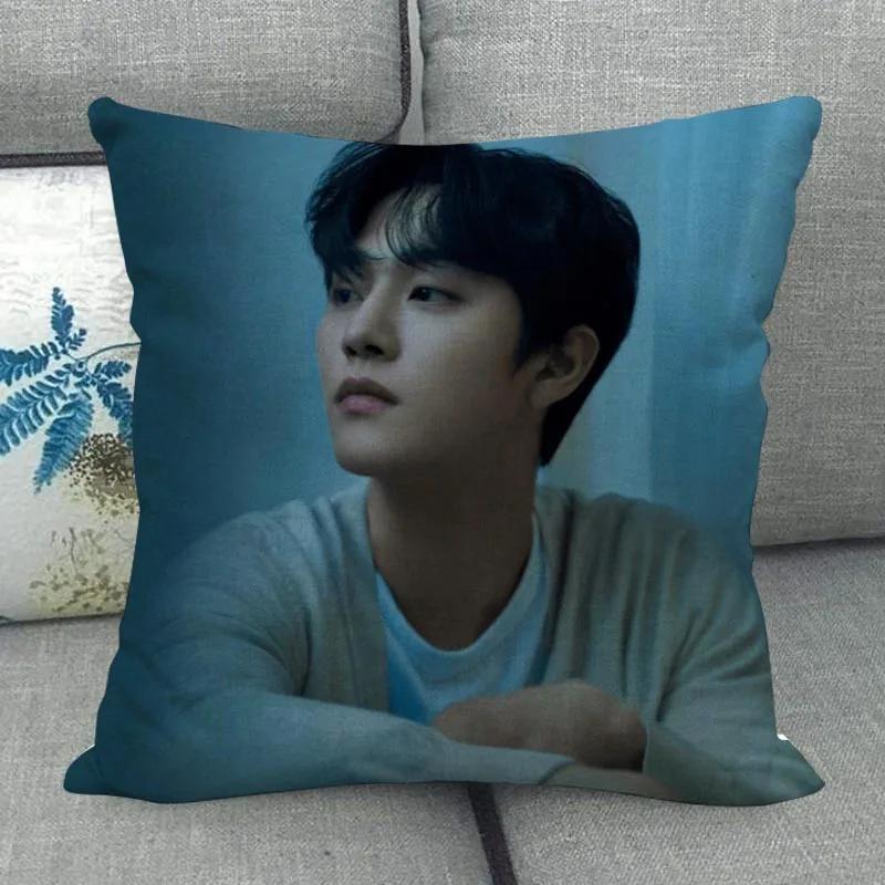 Custom Ahn Hyo Seop Pillowcase Wedding Decorative Cotton Linen Pillow Case For Home Pillowcover 45X45(One Sides)